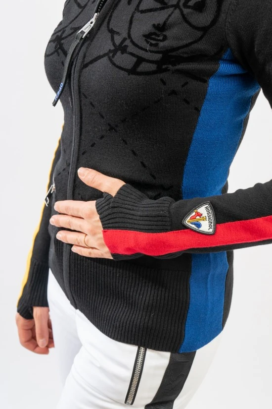 ROSSIGNOL W TWINS FULL ZIP SWEATER RLKWO05 7 ROSSIGNOL W TWINS FULL ZIP SWEATER RLKWO05 - immagine 5